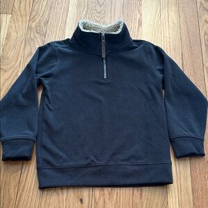 Carter's Black Sherpa-Lined Quarter-Zip Sweater